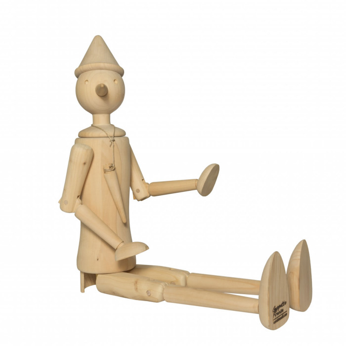 Pinocchio in legno intagliato - Cornici Maselli
